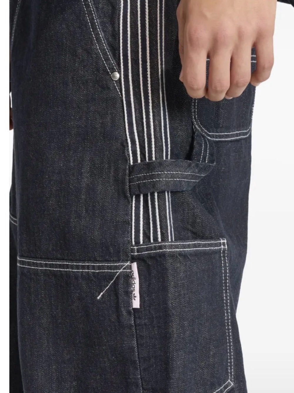 Adidas Workwear Men’s Dark Indigo Barrel Denim Carpenter Jeans - Relaxed Fit 28” - Picture 6 of 13